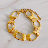 Pulsera vintage con eslabones de mariposa