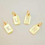 Initial Edge Square Seamless Clip Charm