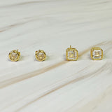 Bella Bezel Stud Earrings Set Of 2