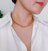 Collar de cadena de lujo dorado
