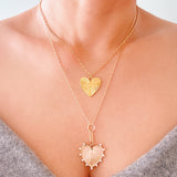 Collier coeur initial suspendu à clip