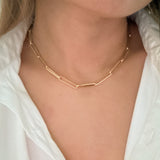 Collar de cadena con eslabones de clip perfecto