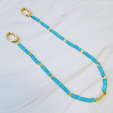 Turquoise Golden Edge Bag Charm