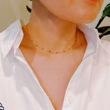 Color Pop Enamel Chain Necklace
