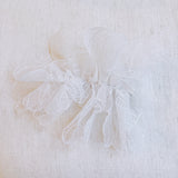 Delicate hair clip featuring a lace flower design with intricate detailing, perfect for adding a romantic and feminine touch to any hairstyle.