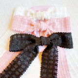 Lovely set of three bow hair clips made from soft lace fabric—perfect for adding a romantic and feminine touch to any hairstyle.