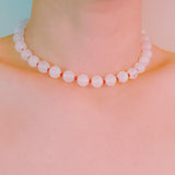 Delicate necklace featuring soft milk-toned stone beads—offering a moonlit, earthy elegance perfect for everyday or layered looks