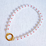 Delicate necklace featuring soft milk-toned stone beads—offering a moonlit, earthy elegance perfect for everyday or layered looks