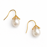 Organic Bloom Baroque Pearl Drop Earrings