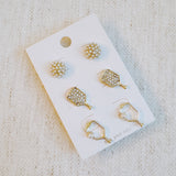 Pickle-Ball-Stud-Earrings-Set-Of-3