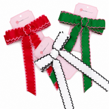 Set of colorful ribbons with tags on a white background