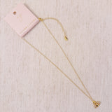 Gold-tone necklace featuring a vintage-style bee pendant with intricate detailing, offering a classic and nature-inspired look.