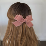 Triple Bowed Pretty Edges Hair Clip in hair