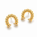 Ellison+Young Twisted U Stud Earrings