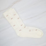 Charming set of two socks featuring delicate vintage-inspired floral patterns—perfect for adding a touch of timeless elegance to your everyday look.