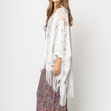 Kimono élégant à franges en dentelle