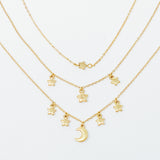 Starred Up Chain Anklet, Set of 3