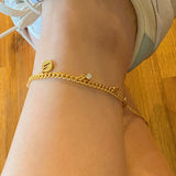 Bracelet de cheville à chaîne éclair