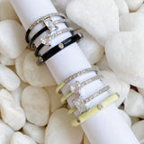 Juego de 4 anillos con glamour pastel