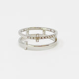 Forever Double Cross Ring