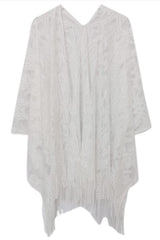Kimono élégant à franges en dentelle