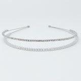Diadema Dúo De Perlas Y Diamantes