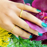 Anillo acolchado dorado