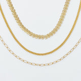 Tobillera con cadena Chevron, juego de 3