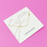 Collier en argent sterling avec initiale la plus fine brillance