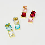 Boucles d'oreilles princesse à double bijou