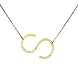 Gold initial necklace for women, Letter S necklace, initial pendant, personalized necklaces from Online Jewelry Boutique Ellison + Young