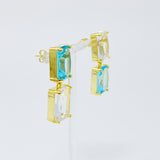 Boucles d'oreilles princesse à double bijou