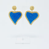 Pendientes de rafia con corazón Sunny Days