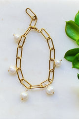 Pulsera de cadena de perlas de agua dulce