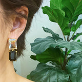 Boucles d'oreilles princesse à double bijou
