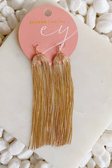 Boucles d'oreilles pendantes brins de chaîne
