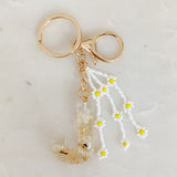 Porte-clés initial bébé marguerite