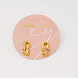 Boucles d'oreilles à tige à maillons câblés