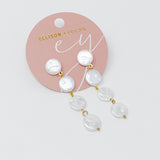 Boucles d'oreilles pendantes en perles de coquillage In Napoli