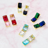 Boucles d'oreilles princesse à double bijou