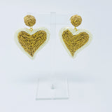 Pendientes de rafia con corazón Sunny Days