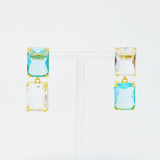 Boucles d'oreilles princesse à double bijou