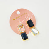 Boucles d'oreilles princesse à double bijou