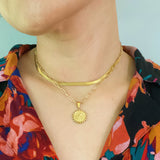 Collier initial à double chaîne