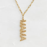 Collar con colgante de gota de mamá