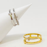 Forever Double Cross Ring