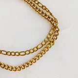 Bracelet de cheville à double chaîne