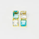 Boucles d'oreilles princesse à double bijou