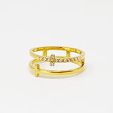 Forever Double Cross Ring
