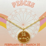 Astronomical Glam Zodiac Constellation Medallion Necklace